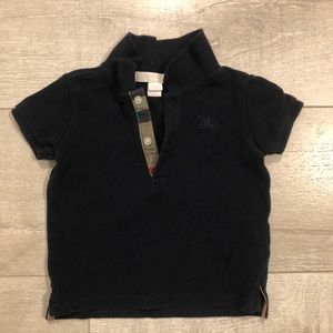 Burberry unisex baby polo, navy blue 9 months.